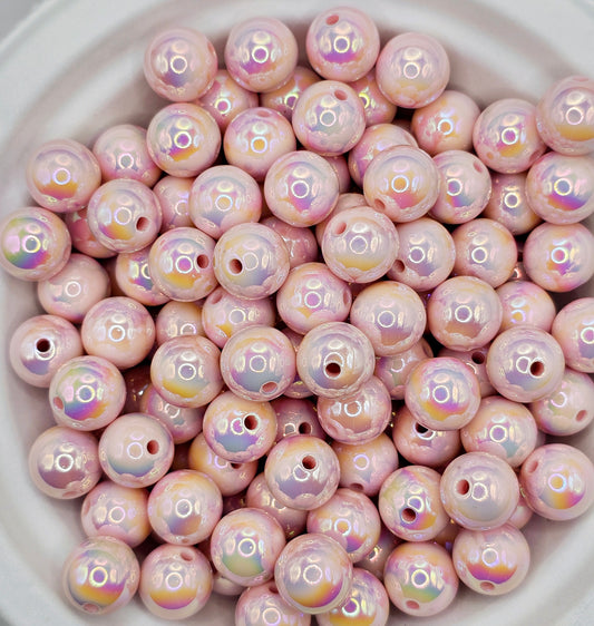 10pcs light pink 16mm acrylic beads