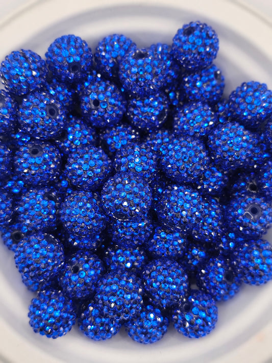 20mm ROYAL BLUE Rhinestone Beads