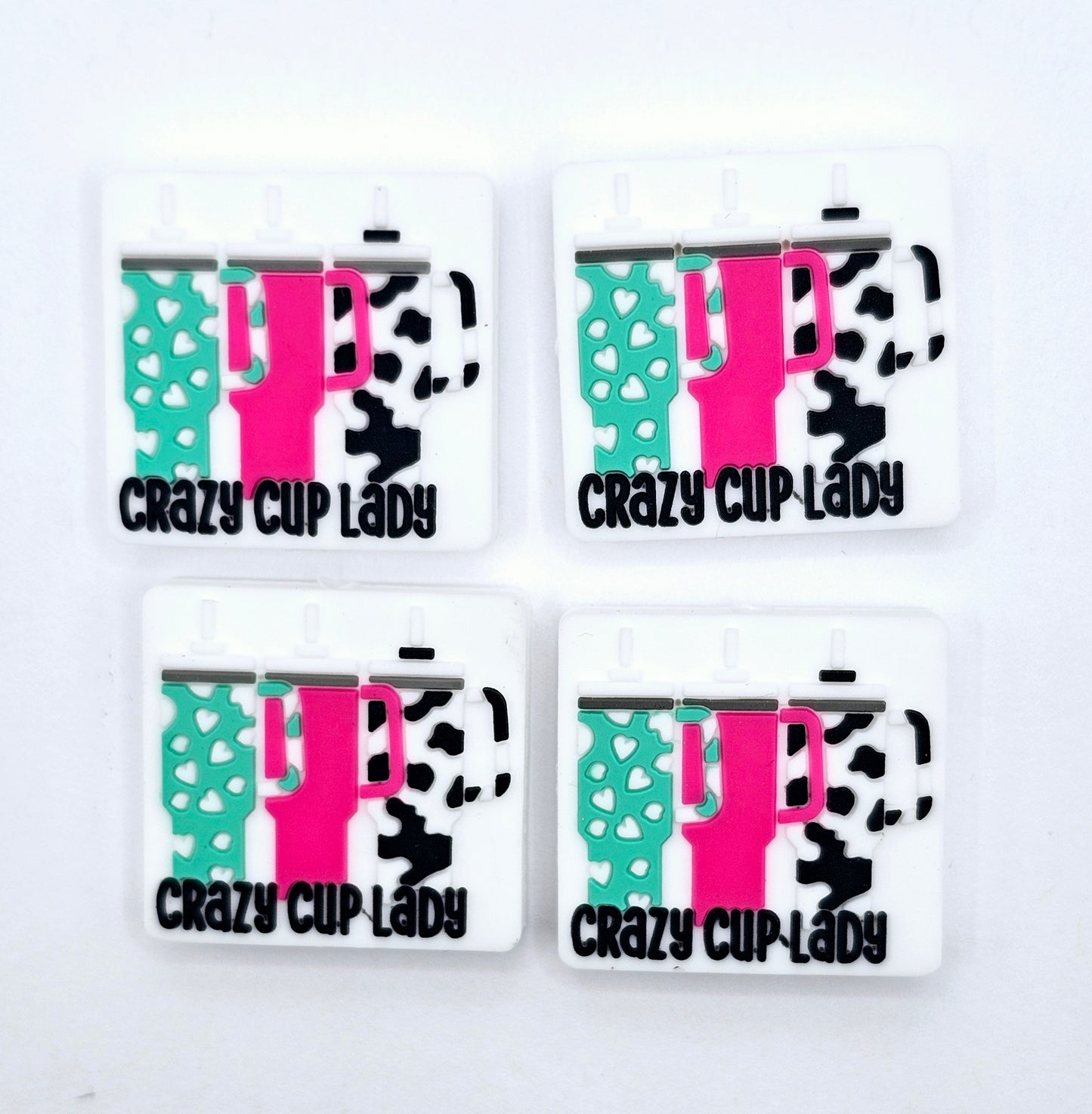 Crazy cup lady Silicone focal bead