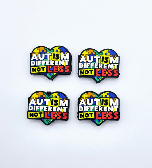 Autism Different Not Less Silicone focal bead